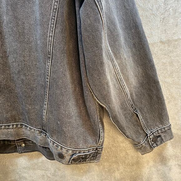 Levi's Trucker Jacket Men Size 2XL Gray Denim Distressed Cotton - Picture 11 of 15
